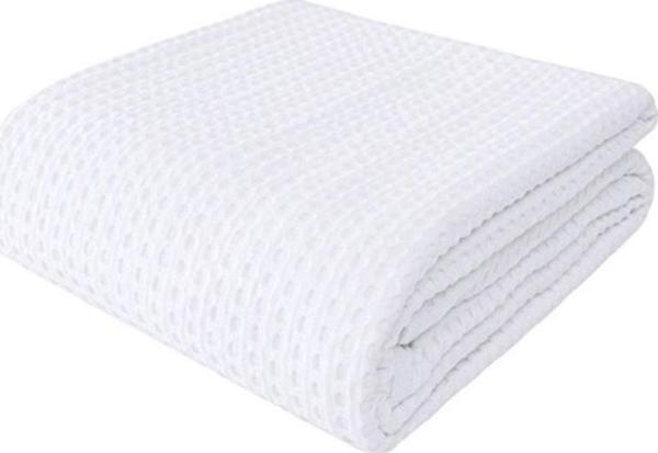 5 Adet Beyaz Tek Kişilik Otel Tipi %100 Pamuk Koton Pike Örtüsü 160×220 Cm - Image 1