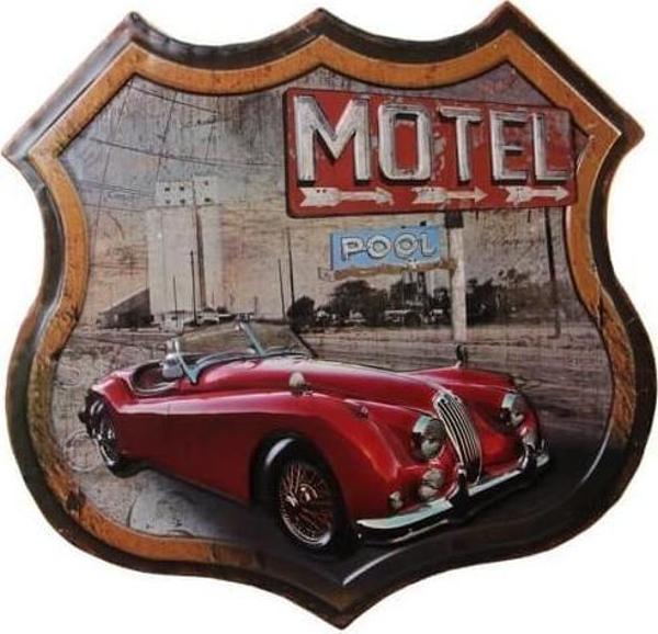 himarry Dekoratif 3D Motel &Kırmızı Chevrolet Temalı Duvar Panosu - Image 1