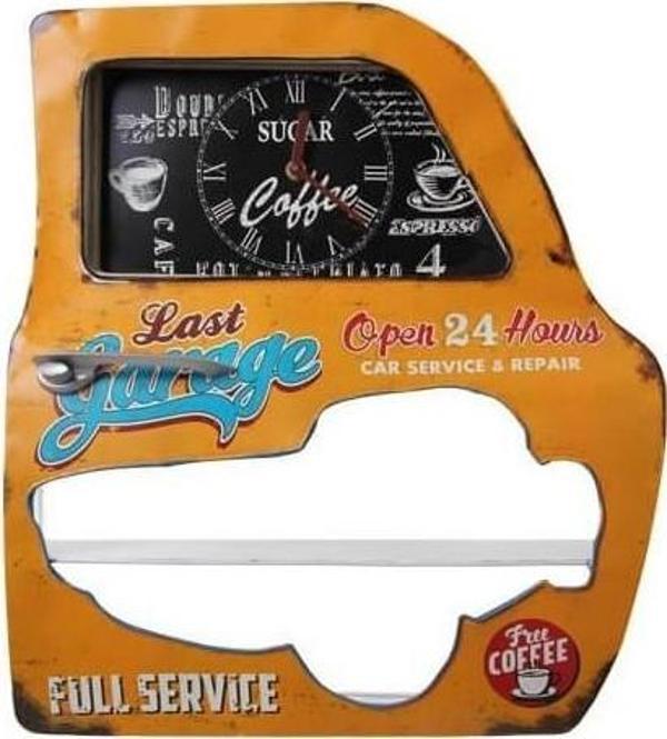 himarry Dekoratif Garage Temalı Sarı Araba Kapısı Araba Kapısı Duvar Rafı - Image 1