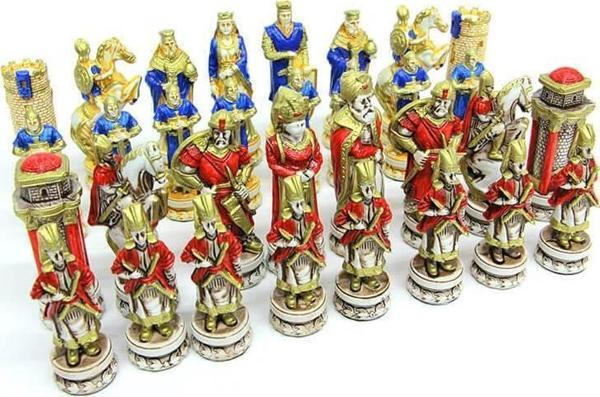 himarry Satranç Taşı Polyester Büyükboy Osmanlı Haçlı Dekoratif Hediyelik - Image 1