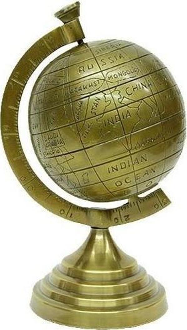himarry Yerküre Dünya Antik Bronz Dekoratif Hediyelik - Image 1