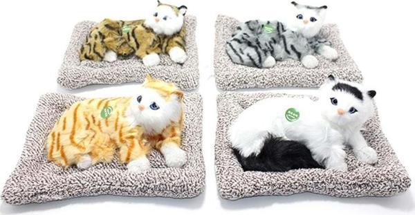 Ses Çıkaran Yastıkda Kedi Dekoratif Hediyelik - Image 1