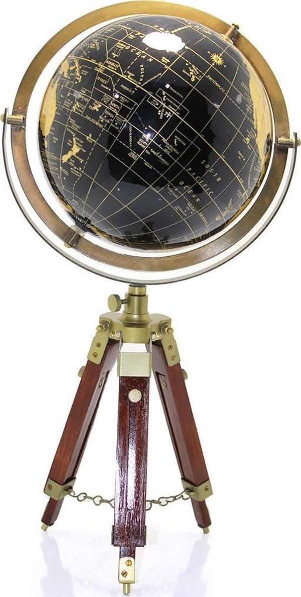 Tripod Standlı Dönen Dekoratif Dünya YerKüre Harita Hediyelik - Image 1
