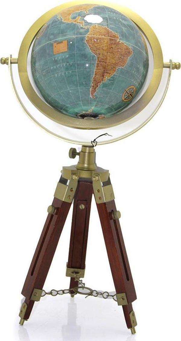 Tripod Standlı Dönen Dekoratif Dünya YerKüre Harita Hediyelik - Image 1