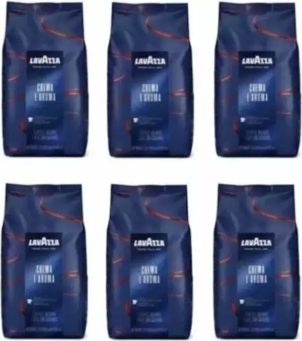 Lavazza Espresso Crema E Aroma Çekirdek Kahve 1 kg 6'lı - Image 1