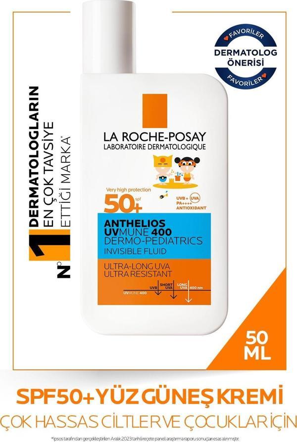 La Roche-Posay Anthelios Dermo Pediatric Invisible Fluid SPF50+ 50 ml - Image 1