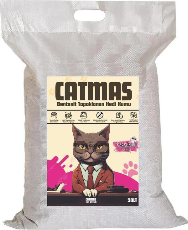 Maskotpet Catmas Parfümlü Bentonit Kedi Kumu 20 L - Image 1