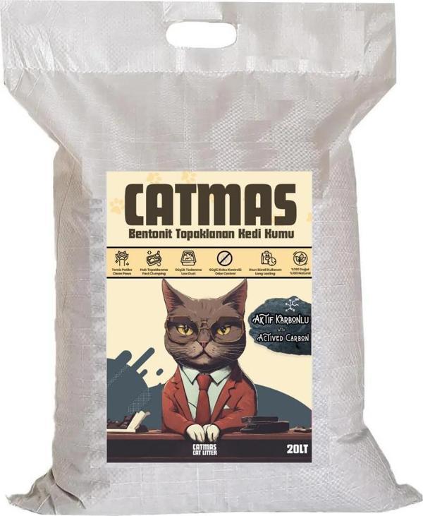 Maskotpet Catmas Aktif Karbonlu Bentonit Kedi Kumu 20 L - Image 1