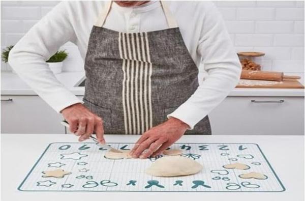 IKEA Baktradıtıon Hamur Açma Matı Beyaz-turkuaz 61x46 Cm - Image 1