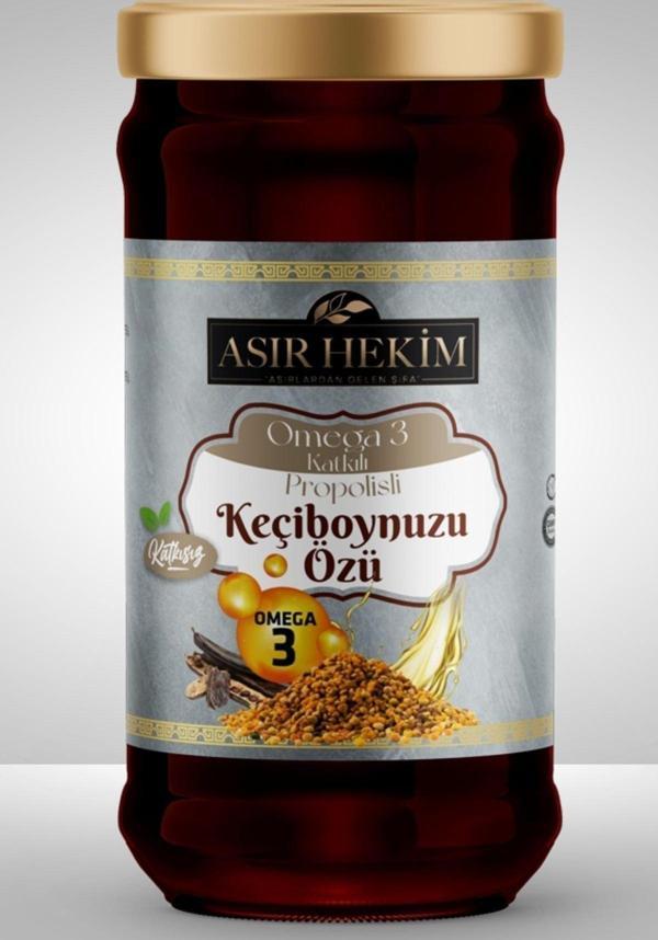 Asır Hekim Bitkisel Ürünler Doğal Omega 3 Katkılı Propolisli Keçiboynuzu Özü 640 Gr - Image 1