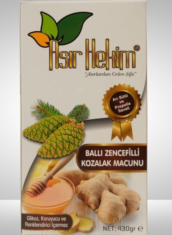 Asır Hekim Bitkisel Ürünler Kozalak Macunu (Ballı Zencefilli) - Image 1