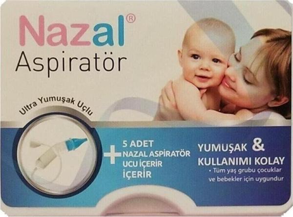 Aynaz Nazal Burun Aspiratörü Ve 5 Adet Yedek Uç Otribebe Uyumlu Süper Yumuşak Uç - Image 1