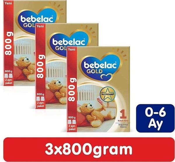 Bebelac Gold 1 Bebek Sütü 3X800G 0-6 Ay - Image 1