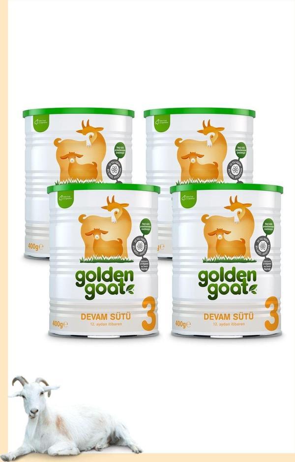 Golden Goat Keçi Devam Sütü 3 Numara 400 gr4'lü Paket - Image 1