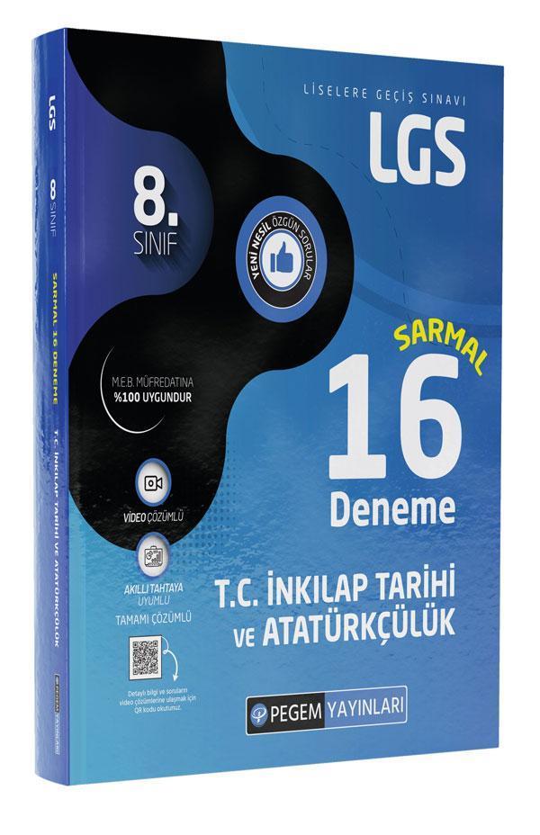 LGS 8.Sınıf T.C. İnkilap Tarihi ve Atatürkçülük Sarmal 16 Deneme - Pegem Akademi Yayıncılık - Image 1