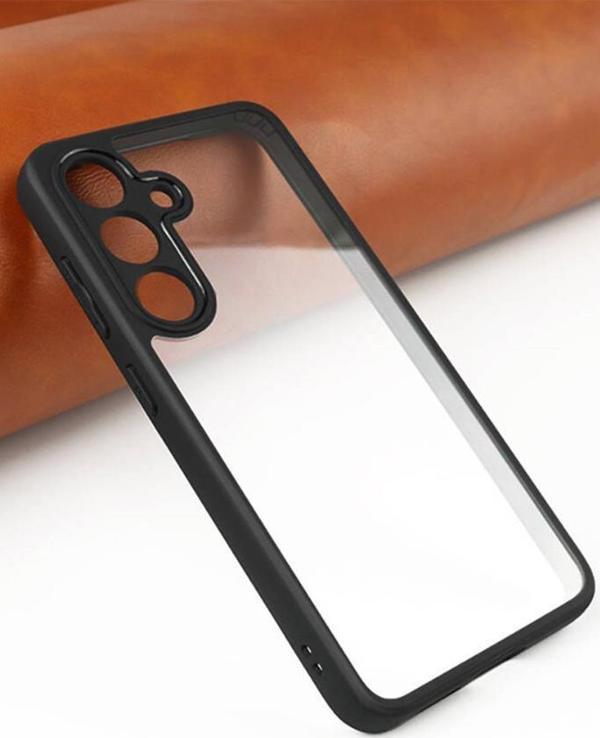 Galaxy S24 Plus Kılıf Kamera Korumalı Şeffaf Arka Yüzey New Roll Kapak - Image 1