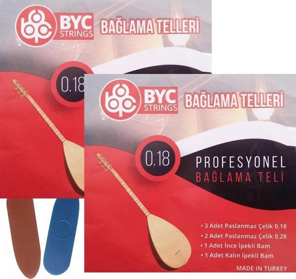 LongMoon Byc18-2 Kısa Sap Bağlama Teli 2 Paket Takım 2 Mızrap Hediyeli - Image 1