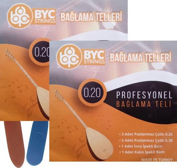 LongMoon BYC20-2 Uzun Sap Bağlama Teli 2 Takım Saz Teli 2 Mızrap - Image 1