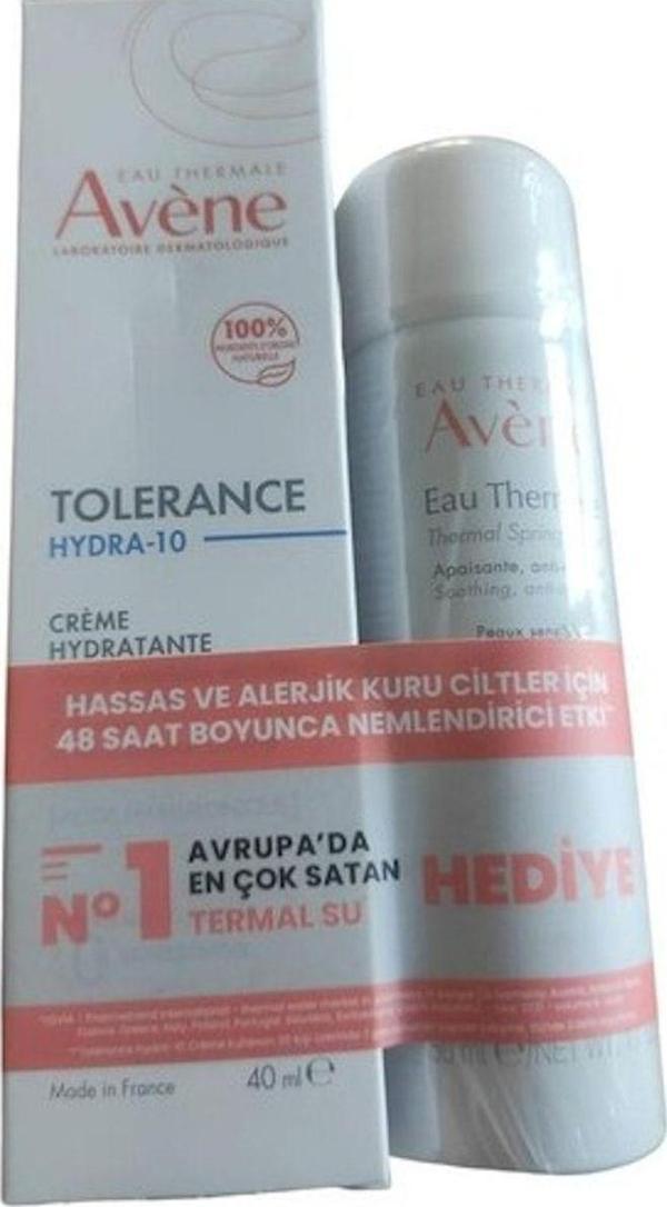 Avene Tolerance Hydra-10 Hydrating Cream 40 Ml + Termal Su 50 Ml - Image 1