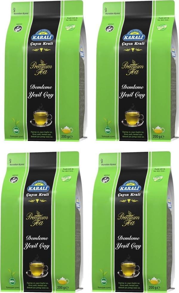 Karali Premium Demleme Yeşil Çay 200 Gr x 4 Adet - Image 1