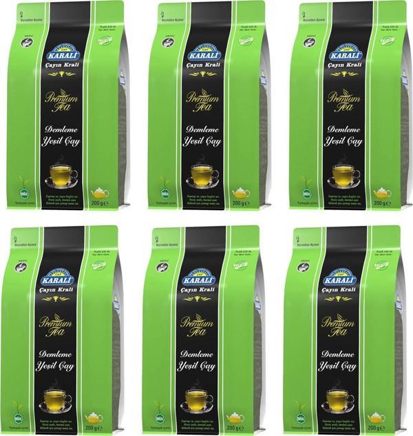 Karali Premium Demleme Yeşil Çay 200 Gr x 6 Adet - Image 1