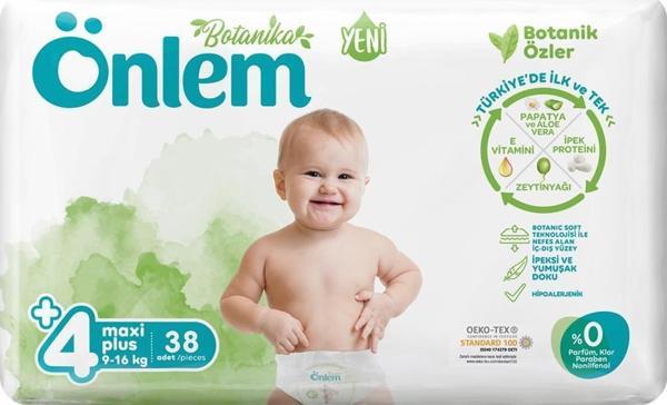 Önlem Botanika 4 Numara Maxi Plus Bebek Bezi Jumbo Paket 38 Adet (9-16 kg) - Image 1