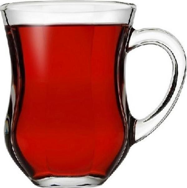 Paşabahçe 55373 140cc/4oz 6Lı Dem Kulplu Çay Bardağı - Image 1