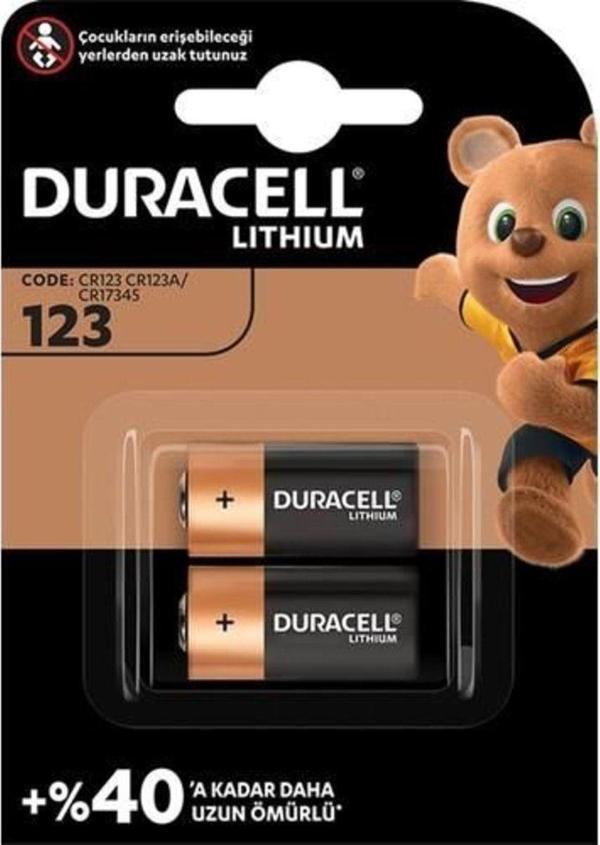Göktürkpazar Lisinya202 Duracell 123A 3 Volt Lityum Pil 2 Adet - Image 1