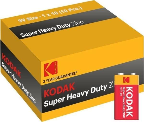 Kodak 10 Adet Çinko Karbon Shrink 9 Volt Pil - Image 1