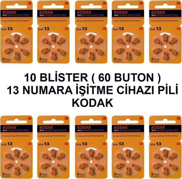Kodak 13 Numara 10 Paket Işitme Cihazı Pili - Image 1
