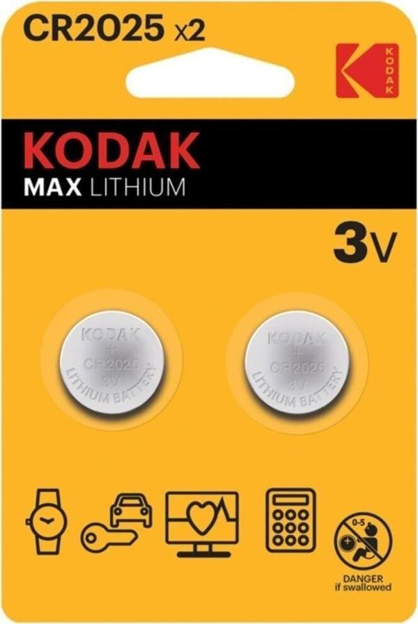 Kodak 2 Adet Ultra Lityum Cr2025 Para Pil - Image 1