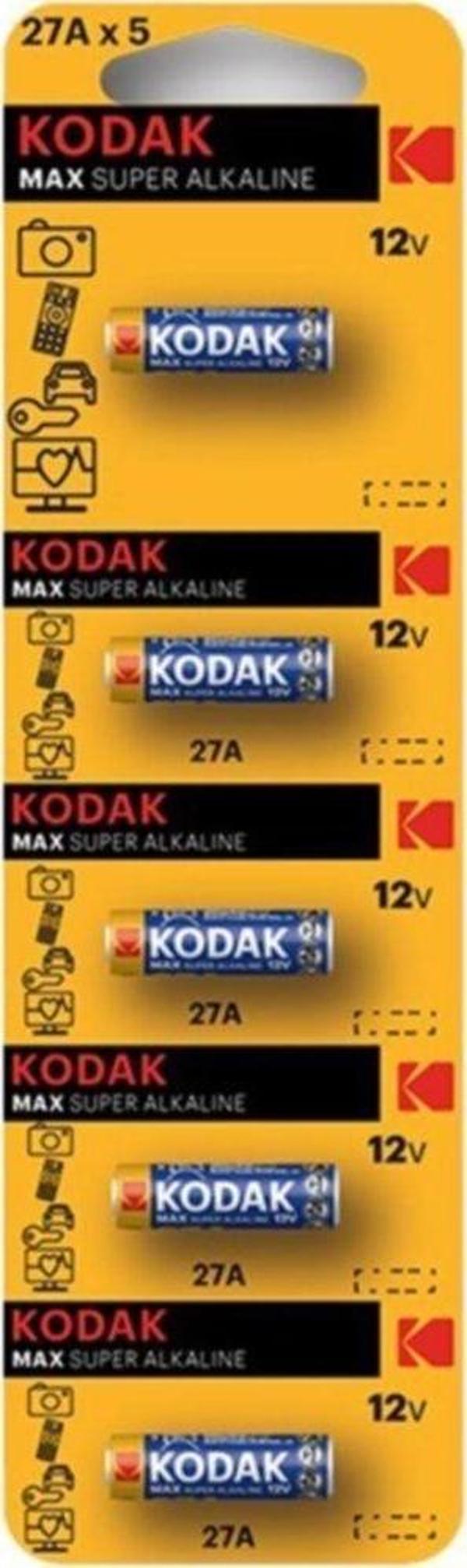 Kodak 27a-5 12 Volt Ultra Alkaline Kumanda Pili Pakette 5 Adet Bulunur - Image 1