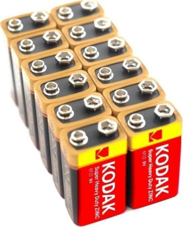Kodak K9vhz-s1 9 Volt Super Heavy Duty Çinko Karbon Shrink Yassı Pil / Pakette 10 Adet Bulunur - Image 1