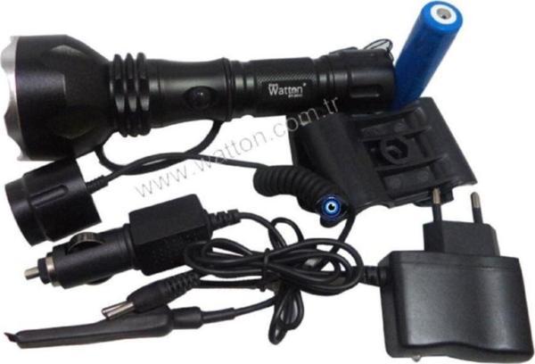 ÖZ-AK Watton Wt-253 Orjinal 600 Lümen Tx6 Şarjlı Avcı Feneri Sarı Işık - Image 1
