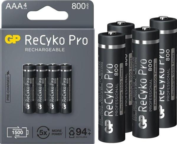 Powermaster Gp Recyko Pro I?nce Aaa 800 Mah Şarjli 4lü Pi?l Gp85aaahcb-2eb4 (GPRHCH83B205) - Image 1