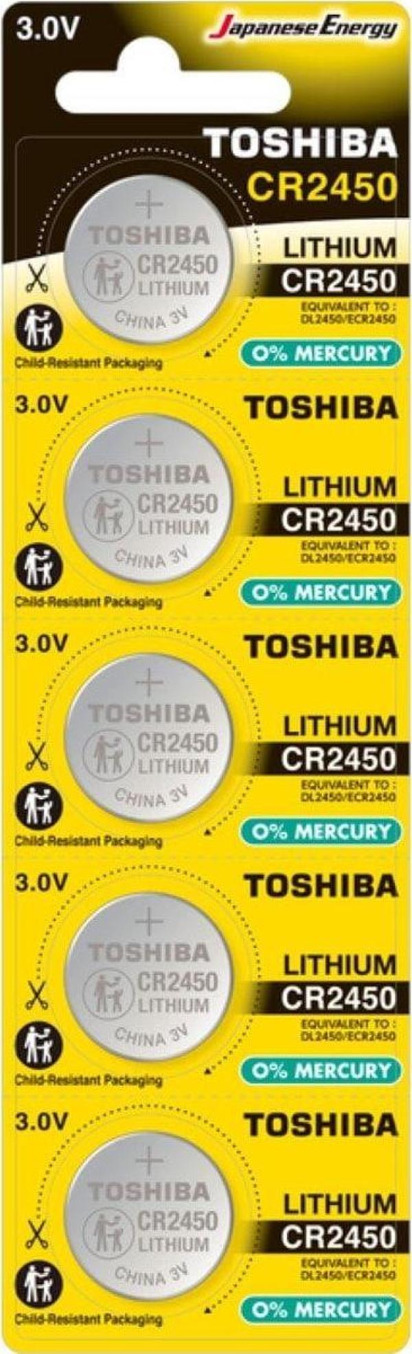 Teknohobi TOSHIBA CR 2450 LITHIUM 5Lİ PİL - Image 1
