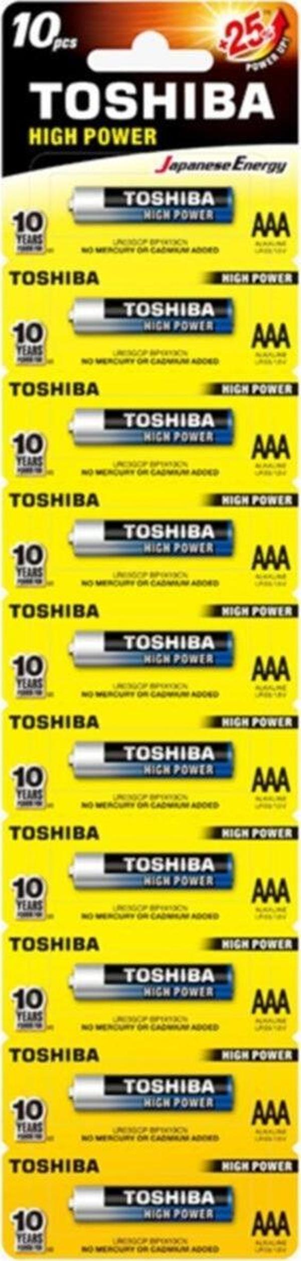 Toshiba Aaa Alkalin Ince Kalem Pil 10lu Paket - Image 1