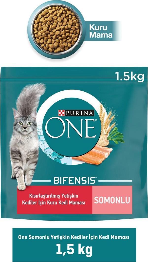 Purina One One Somonlu Kısırlaştırılmış Kedi Maması 1,5 Kg - Image 1
