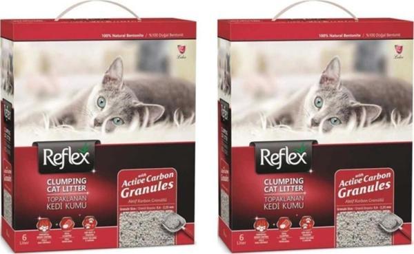 Reflex Granül Aktif Karbonlu Topaklanan Kedi Kumu - 6 lt x 2 Adet - Image 1