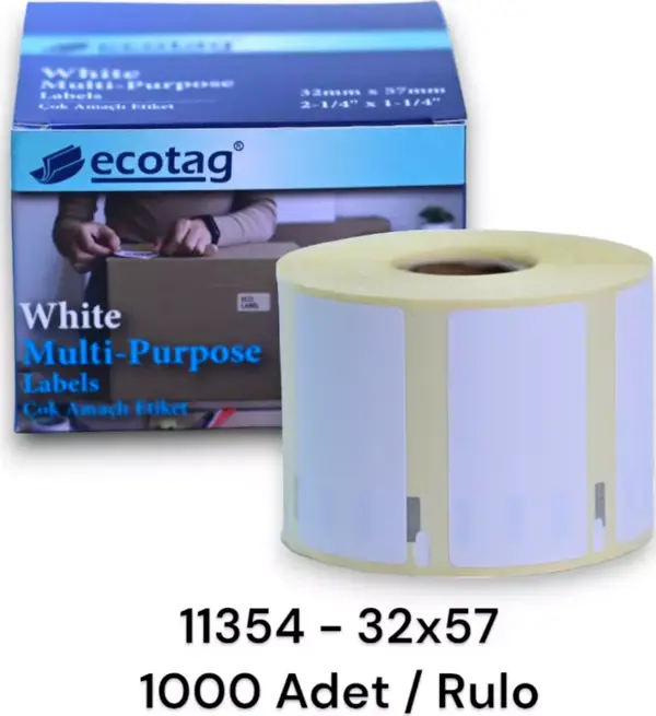 Dymo Lw Etiket Muadili Etiket 32 Mm X 57 Mm - 1000 Ad - Beyaz - Image 1