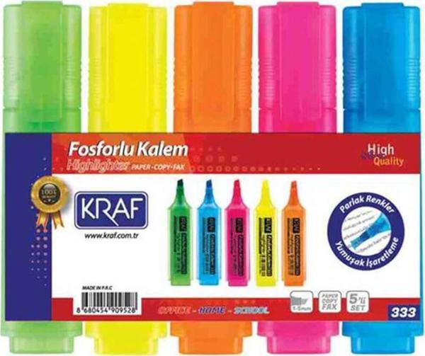 Kraf Fosforlu Kalem 333 5 Li - Image 1