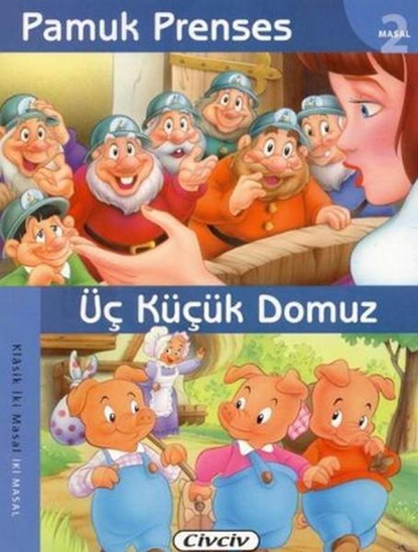 Klasik 2 Masal Dizisi - Pamuk Prenses/Üç Küçük Domuz - Çiçek Yayıncılık - Image 1