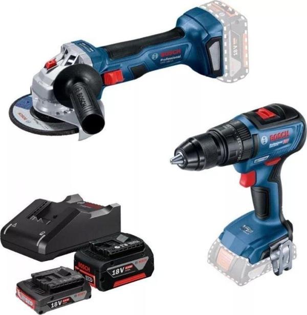 Bosch Gsb 18V-50 Darbeli Delme/vidalama + Gws 180-LI Taşlama Makinesi 18V - Image 1
