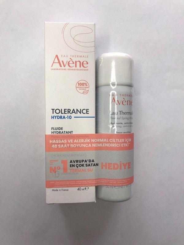 Avene Tolerance Hydra-10 Hydrating Fluide 40 ml + Eau Thermale Spring Water 50 ml - Image 1