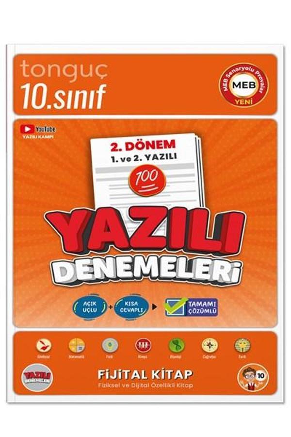 10. Sınıf Yazılı Denemeleri 2. Dönem 1 ve 2. Yazılı - Tonguç Yayınları - Tonguç Akademi - Image 1