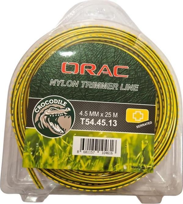 Orac 4,50 mm 25 mt. Dişli Tırtıklı Sarı Tırpan Misinası - Image 1