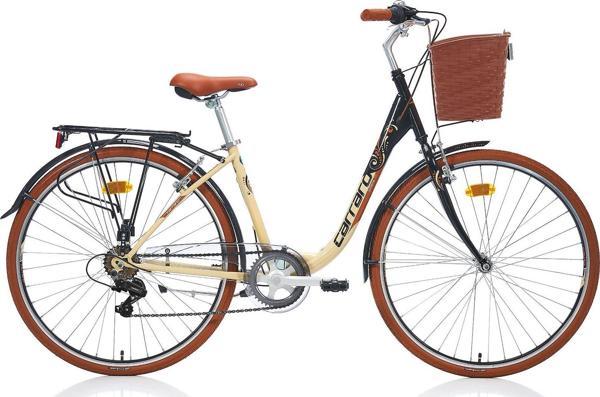 CARRARO 28" JANT JULİANA 7-Vites V-Fren BAYAN ŞEHİR BİSİKLETİ BEJ-KAHVERENGİ - Image 1