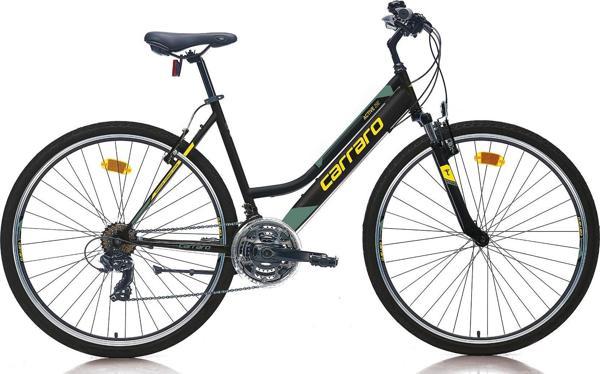 Carraro Active 292 28" Jant 46 CM Kadro 21 Vites Şehir Bisikleti SİYAH SARI - Image 1