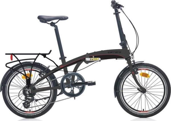 Carraro Flexi 108 V-fren 20"Jant  8 Vites Katlanır Bisiklet Siyah Kırmızı - Image 1