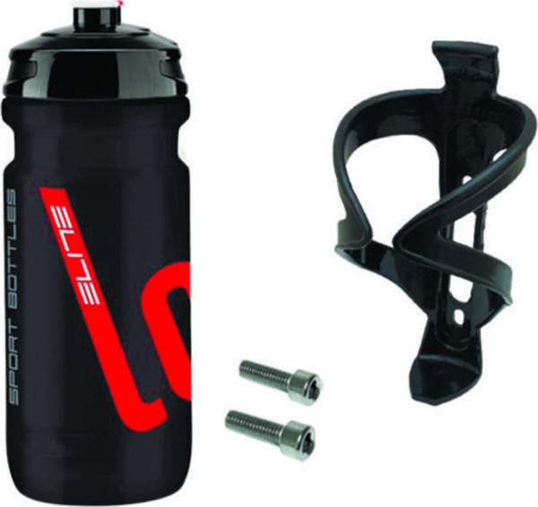 Loli Siyah Bisiklet Matarası 600ml +matara Kafesi + Vidaları - Image 1